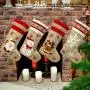 2020 New Christmas Decorations Christmas Socks Gift Bag Old Man Snowman Deer Snowflake Linen Christmas Socks