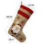 2020 New Christmas Decorations Christmas Socks Gift Bag Old Man Snowman Deer Snowflake Linen Christmas Socks