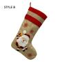 2020 New Christmas Decorations Christmas Socks Gift Bag Old Man Snowman Deer Snowflake Linen Christmas Socks