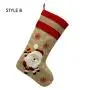 2020 New Christmas Decorations Christmas Socks Gift Bag Old Man Snowman Deer Snowflake Linen Christmas Socks