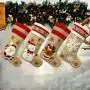 2020 New Christmas Decorations Christmas Socks Gift Bag Old Man Snowman Deer Snowflake Linen Christmas Socks