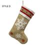 2020 New Christmas Decorations Christmas Socks Gift Bag Old Man Snowman Deer Snowflake Linen Christmas Socks