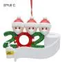 2020 New DIY Name Blessings Resin Face Mask Snowman Wearing Mask Family Christmas Gift Gift
