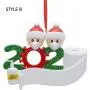 2020 New DIY Name Blessings Resin Face Mask Snowman Wearing Mask Family Christmas Gift Gift