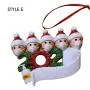 2020 New DIY Name Blessings Resin Face Mask Snowman Wearing Mask Family Christmas Gift Gift