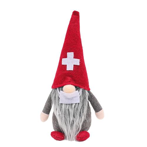2020 New Christmas Decorations Doctors Nurses Santa Claus Faceless Doll Decoration Gift Christmas Doll