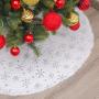 High-end white tree skirt 90 122cm high-end plush beads embroidered Christmas tree group Christmas tree decorations