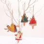 Christmas decoration creative wrought iron handmade painted angel girl pendant Christmas tree pendant accessories supplies