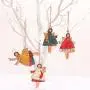 Christmas decoration creative wrought iron handmade painted angel girl pendant Christmas tree pendant accessories supplies