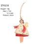 Christmas decoration creative wrought iron handmade painted angel girl pendant Christmas tree pendant accessories supplies