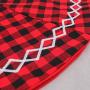 Red checkered tree skirt Christmas ornaments holiday scene with Christmas tree bottom decoration tree apron