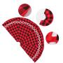 Red checkered tree skirt Christmas ornaments holiday scene with Christmas tree bottom decoration tree apron