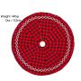 Red checkered tree skirt Christmas ornaments holiday scene with Christmas tree bottom decoration tree apron