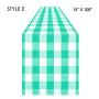 Double New Christmas Decorations Plaid Cloth Table Banner Holiday Home Decoration Red and Black Tablecloth Tablecloth Mat