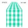 Double New Christmas Decorations Plaid Cloth Table Banner Holiday Home Decoration Red and Black Tablecloth Tablecloth Mat