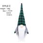 New plaid Christmas faceless doll doll Nordic style Rudolph forest old man decoration ornaments