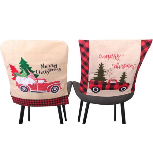 Christmas decoration seat cover car dining table chair household seat cover Christmas chair cover linen handicraft Christmas decoration seat cover car dining table chair household seat cover Christmas chair cover linen handicraft