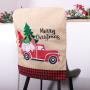 Christmas decoration seat cover car dining table chair household seat cover Christmas chair cover linen handicraft Christmas decoration seat cover car dining table chair household seat cover Christmas chair cover linen handicraft