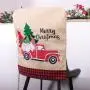 Christmas decoration seat cover car dining table chair household seat cover Christmas chair cover linen handicraft