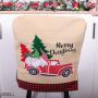 Christmas decoration seat cover car dining table chair household seat cover Christmas chair cover linen handicraft Christmas decoration seat cover car dining table chair household seat cover Christmas chair cover linen handicraft