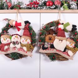 Christmas decorations, Christmas decorations, wreaths, dolls, vine rings, Christmas tree pendants, window dressing props, wreaths