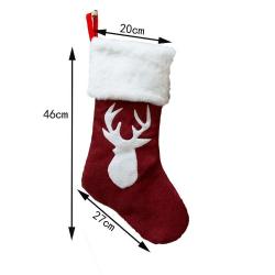 2020 Christmas socks gift bag kenaf elk embroidery Christmas socks Christmas gifts Christmas pendants