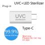 Portable Mini smartphone UVC micro instant sterilizer UV sterilizer efficient surface sterilization , Black Color