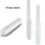 UV Light Sanitizer Wand, Portable UVC Light Disinfector Lamp Chargeable Foldable for Home Hotel Travel Car Kills 99% of Germs Viruses & Bacteria, white