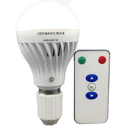 LED Magic Bulb AC85-265V 7W with Remote Controller White Lighting Built-in Rechargeable Battery LED Lamp for Home Indoor Flashlight