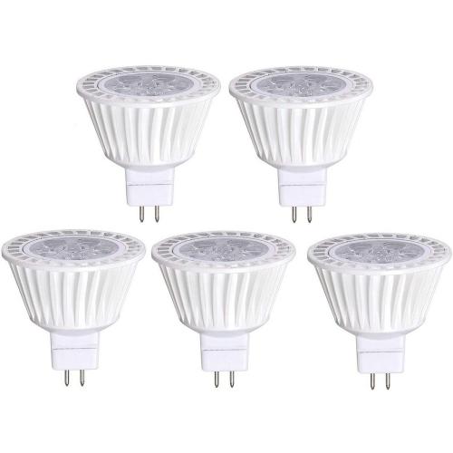 5pcs LED MR16 LED Bulb Dimmable 3000K 50W Halogen Replacement 12VAC DC GU5.3 Base 400 Lumen 40° Beam Angle