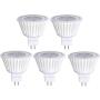 5pcs LED MR16 LED Bulb Dimmable 3000K 50W Halogen Replacement 12VAC DC GU5.3 Base 400 Lumen 40° Beam Angle