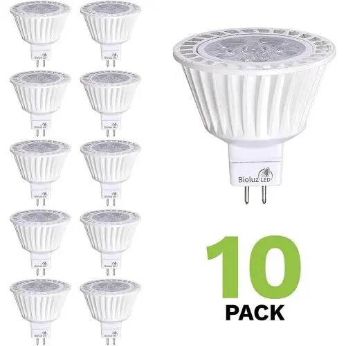 10packs LED MR16 LED Bulb Dimmable 3000K 50W Halogen Replacement 12VAC DC GU5.3 Base 400 Lumen 40° Beam Angle 10packs LED MR16 LED Bulb Dimmable 3000K 50W Halogen Replacement 12VAC DC GU5.3 Base 400 Lumen 40° Beam Angle