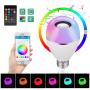 LED Bluetooth Light Bulb Speaker, Multi-Connected Music Bulbs, 8W E26/E27 RGB + Warm White Color Changing Lamp with APP Control - Play Music Synchronously(1 Pack)