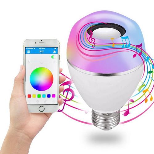 LED Bluetooth Light Bulb Speaker, Multi-Connected Music Bulbs, 8W E26/E27 RGB + Warm White Color Changing Lamp with APP Control - Play Music Synchronously(1 Pack)