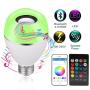 LED Bluetooth Light Bulb Speaker, Multi-Connected Music Bulbs, 8W E26/E27 RGB + Warm White Color Changing Lamp with APP Control - Play Music Synchronously(1 Pack)