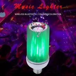 Bluetooth Light Bulb Speaker | 8-Watts New GEN-Flow LED RGB Color Changing Music Lamp | Superior Stereo Sound, Upside-Down Mode | Updated Remote Control