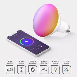 Lighting LED+ Color BR30 Indoor LED Light Bulb with Remote Control, Link up to 10 Units 65-Watt Replacement, Full Spectrum