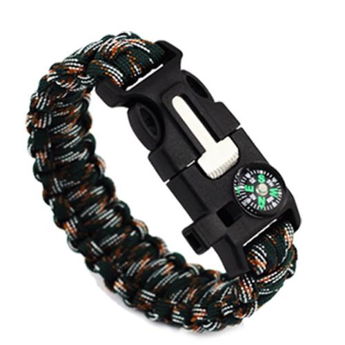 Survival Bracelet,Paracord Bracelet Kit Outdoor Survival Bracelet Camping Hiking Gear with Compass, Fire Starter, Whistle And Emergency Knife,Men's Jewelry