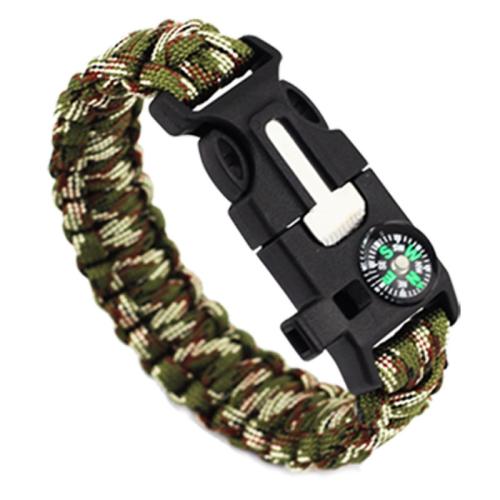 Survival Bracelet,Paracord Bracelet Kit Outdoor Survival Bracelet Camping Hiking Gear with Compass, Fire Starter, Whistle And Emergency Knife,Men's Jewelry