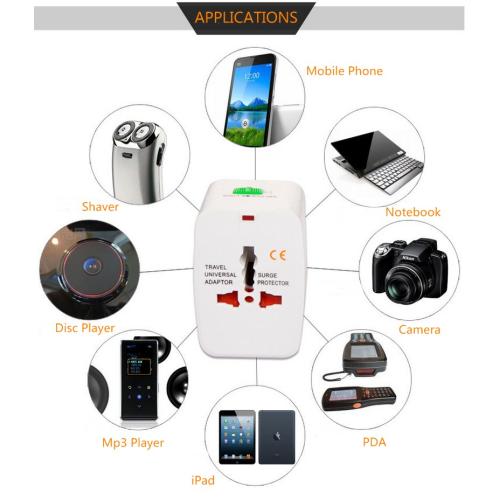 Universal International Travel Adapter Kit with 6A 2 USB Ports - UK, US, AU, Europe All in One Plug Adapter - Over 150 Countries & USB Power Adapter for iPhone, Android, All USB Devices