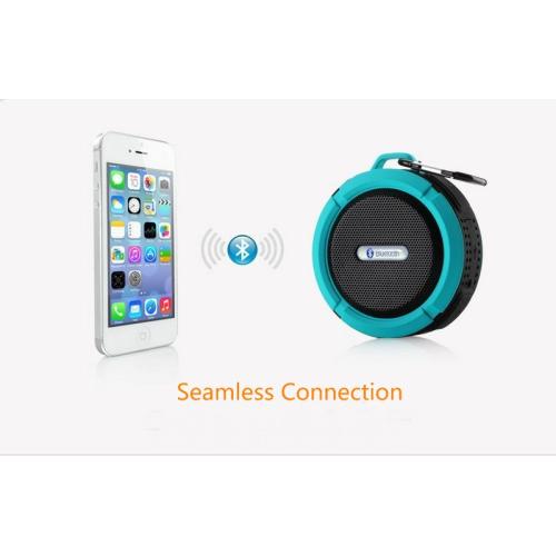 Bluetooth Sports Audio Speaker, Wireless Portable Audio Super Portable Speaker,Wireless Shower Speaker with Waterproof,5W Driver, Suction Cup, Buit-in Mic, Hands-Free Speakerphone
