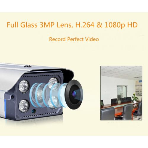 Outdoor security Camera with DVR, 1080P HD 2MP Wireless surveillance IP Camera with iOS/Android App, Voice recording, Motion Alerts, and TF card DVR recorder,home camera security system