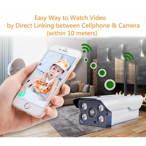 Outdoor security Camera with DVR, 1080P HD 2MP Wireless surveillance IP Camera with iOS/Android App, Voice recording, Motion Alerts, and TF card DVR recorder,home camera security system