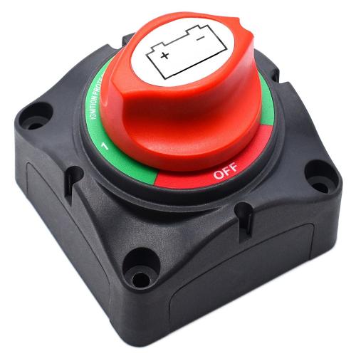 300 Amps Battery Isolation Switch, 4 Position Disconnect Switch, 12V/24V Dual Battery Isolator Switch for Car, RV, Marine Boat, 4 Position Disconnect Power Kill Switch Rotary Tool Battery Master Switch 300 Amp Control M10 Stud