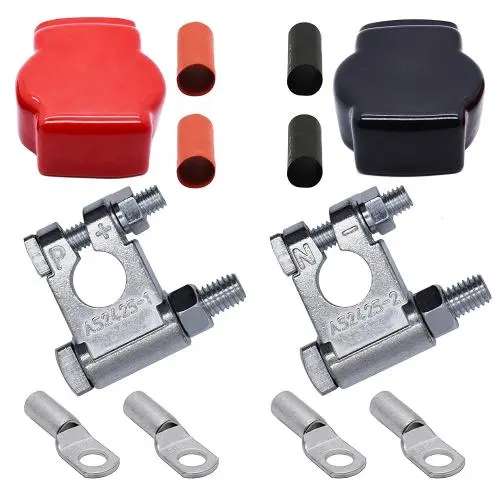 Military Style Battery Terminal Top Post Kit for Car Marine Boat Rv Vehicles Military Style Battery Terminal Top Post Kit for Car Marine Boat Rv Vehicles