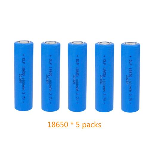 18650 Li-ion Rechargeable Batteries 3.7V 1800mAh for Portable Solar Generator System, 5 Packs 18650 Li-ion Rechargeable Batteries 3.7V 1800mAh for Portable Solar Generator System, 5 Packs