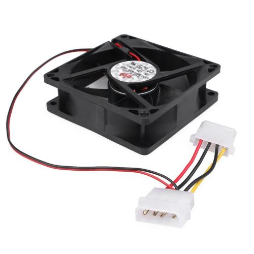 PC Case Fan, Master Cooler 80 Fan Black "128025, 80mm 25mm, 4500RPM", Rifle Bearing Power socket 4 pin PC Cooling Fan Low Noise Case Fan