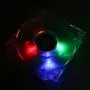 PC Case Fan, Air Series 128025 Colorful LED 80mm 2500rpm Quiet Edition High Airflow LED Fan, Power Socket 4 Pin PC Case Fan,  Super Low Noise Fan