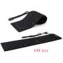 Wegner Foldable Silicone 107C Keys Keyboard USB Wired Waterproof Rollup Keyboard for PC Notebook Laptop