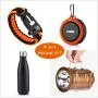 Hiking Kit include Bluetooth Sports Audio Speaker,Collapsible Solar LED Camping Lantern,Vacuum Insulated Stainless Steel Water Bottle,& Survival Bracelet for Outdoor Sports,Hiking,Camping,fishing